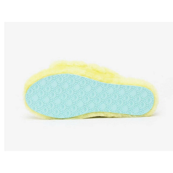UGG Fluff Yeah Slide Pollen Gradient Yellow Slippers Sz 5 NEW - Picture 3 of 10